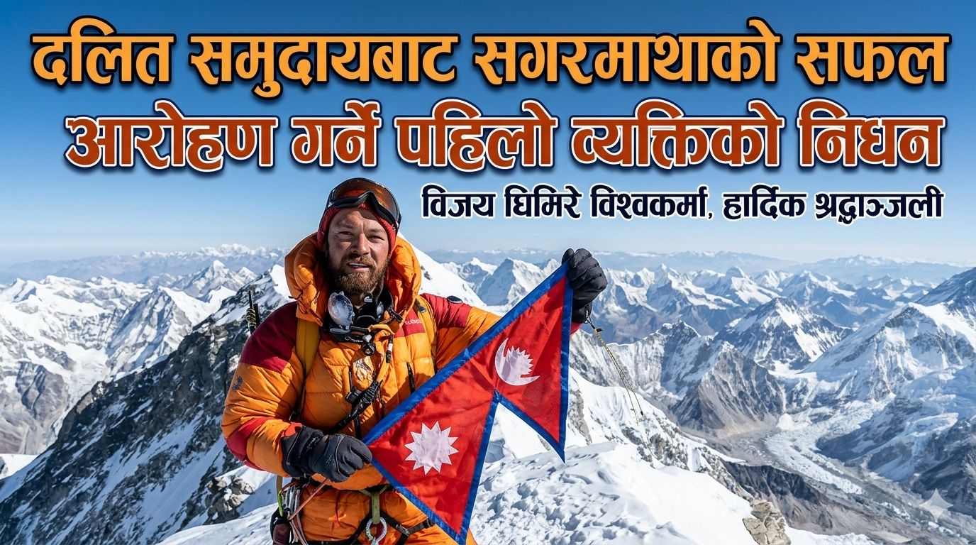The first person from the Dalit community to successfully climb Mount Everest passed away,