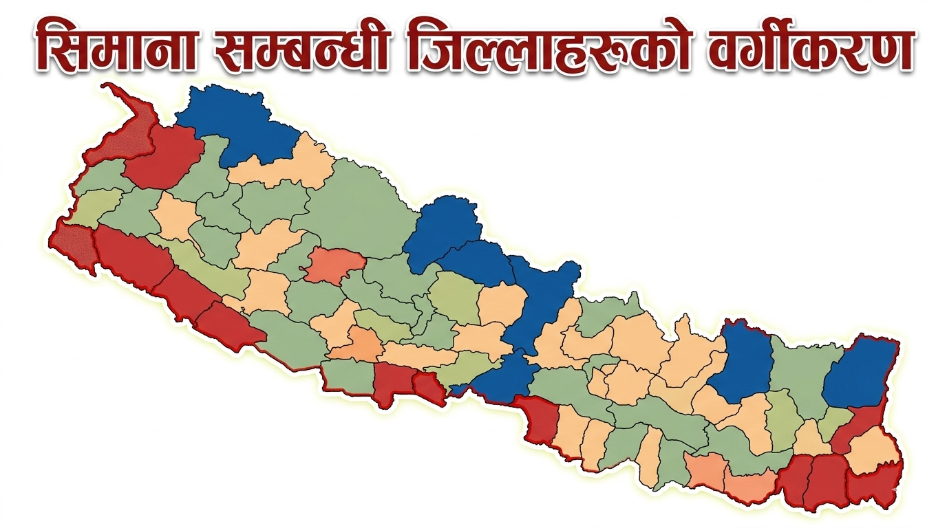 Classification of borders according to districts