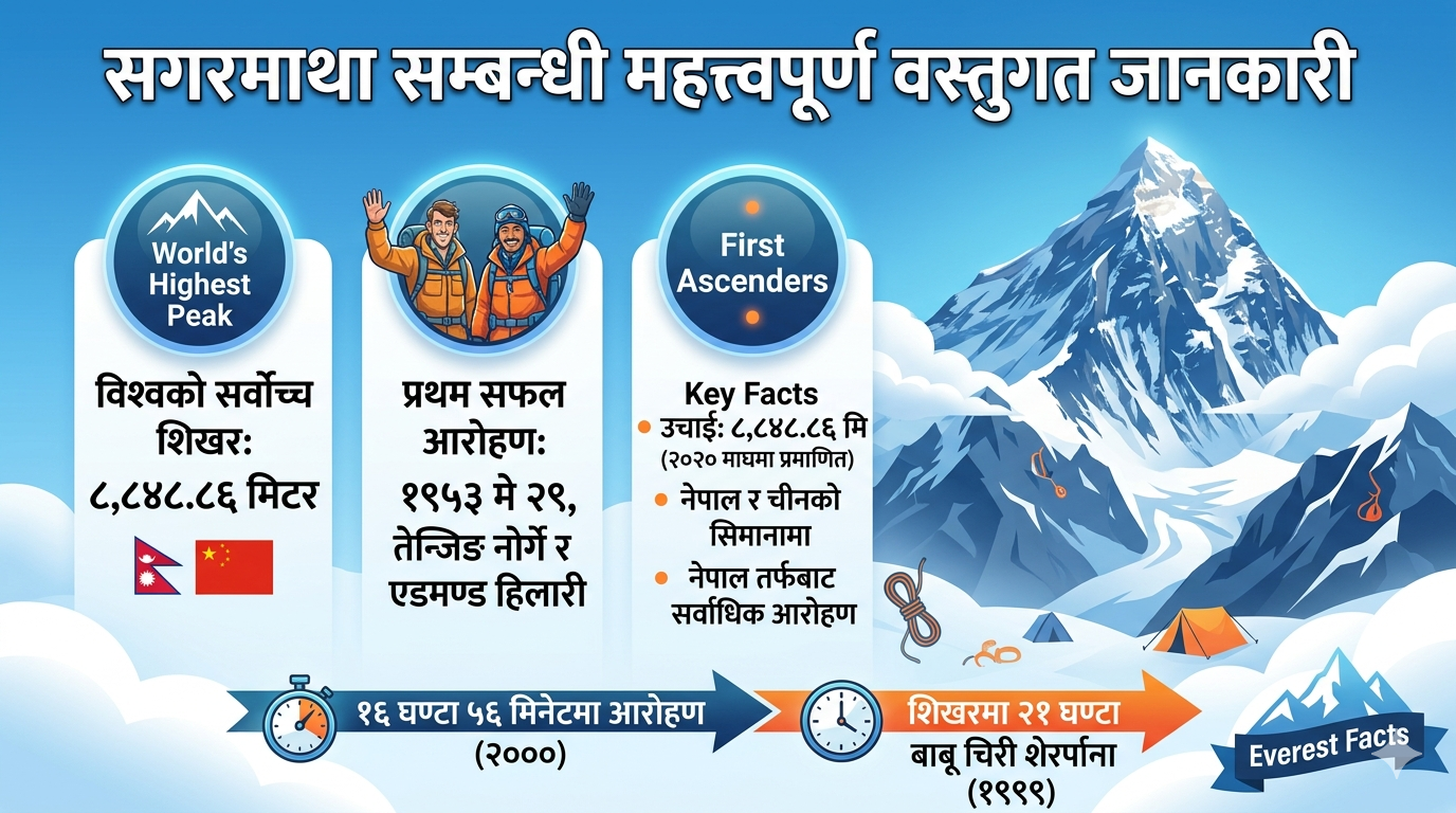 Important factual information about Mount Everest