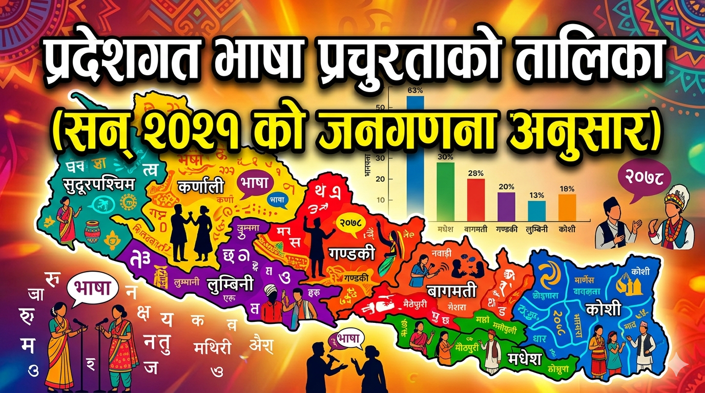 Table of regional language abundance (according to the 2021 census)