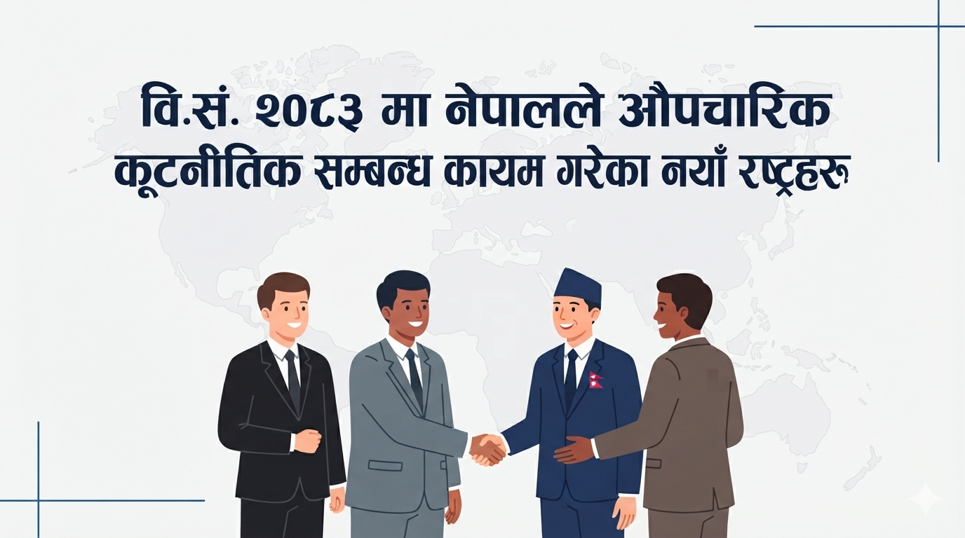 New countries with which Nepal established formal diplomatic relations in 2083 BS